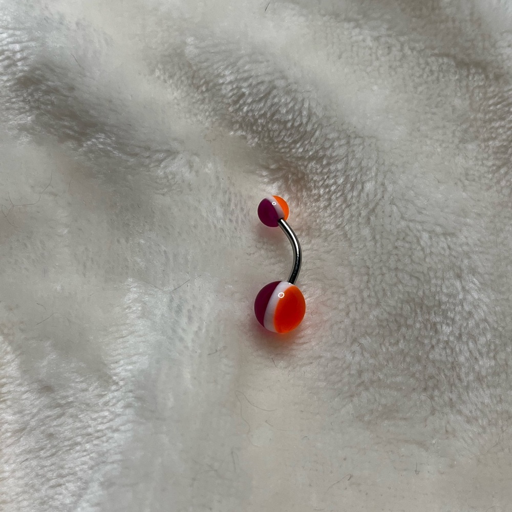 Purple and orange belly ring NEW